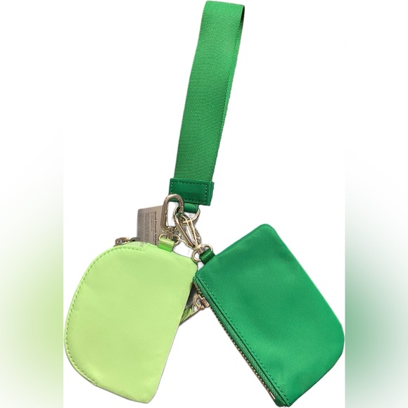 Lululemon dual pouch wristlet raceway green/citra lime NWT - Picture 2 of 2
